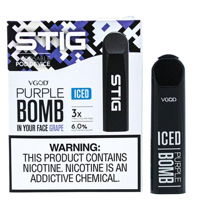 VGOD STIG Iced Purple Bomb Disposable Vape Pod