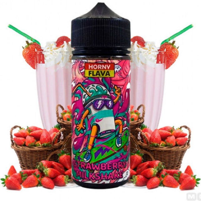 Horny - Strawberry Milkshake 120ml E Liquid by Horny Flava ABUDHABI DUBAI KSA