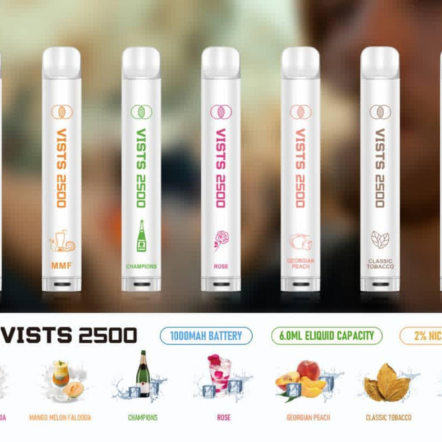 Vists 2500 – Disposable (20MG - MTL & DTL Puffs) Abudhabi Dubai Fujairah KSA