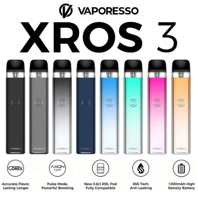 VAPORESSO XROS 3 VAPE KIT - POD SYSTEM