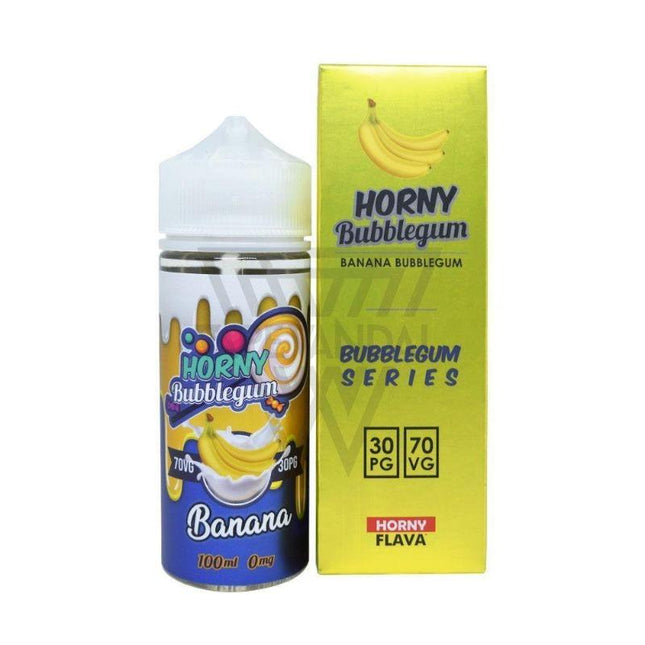 Horny Bubblegum Banana 100ml E Liquid by Horny Flava