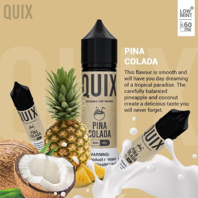 QUIX - PINA COLADA (3MG-60ML) _available In UAE Abu Dhabi Dhabi KSA