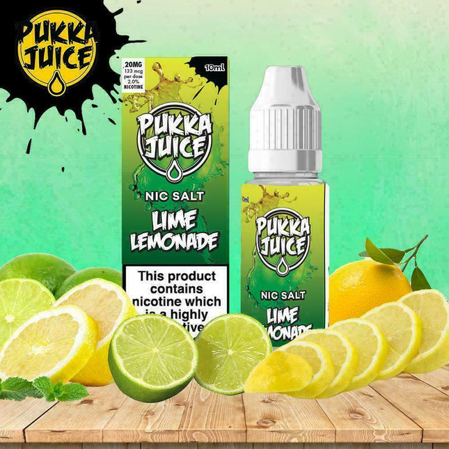 LIME LEMONADE - BY PUKKA JUICE  30ml SALTNIC Abudhabi KSA Oman