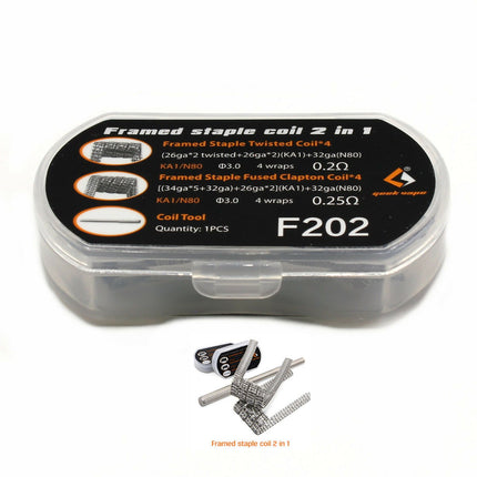 GEEKVAPE F202 FRAMED STAPLE 2 IN 1 PREBUILT VAPE COILS